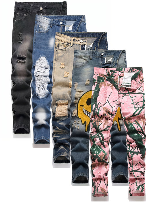 5pcs Boys' Denim Jeans Shorts