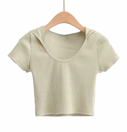 2020 Fashionable Cropped Sweater and Pants Set