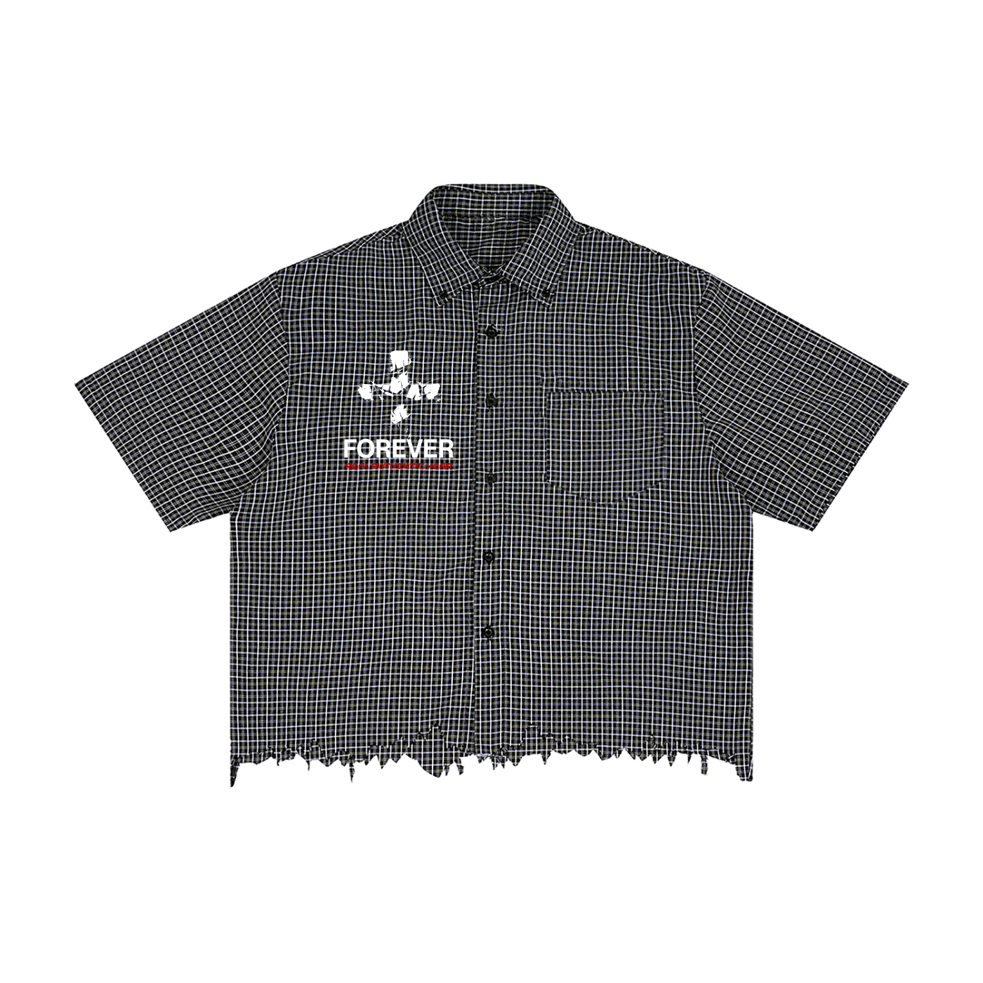 RAW PLAID SKULL