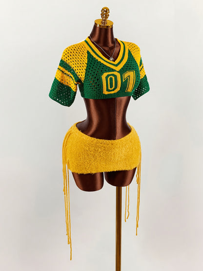 Spring And Summer Women'S Top,(Skirt Not Included)