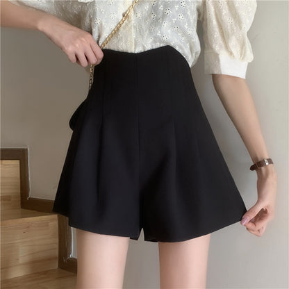 Trendy High-Waisted Casual Wide-Leg Shorts for Women