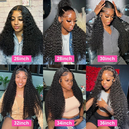 36 38Inch Deep Wave 13x4 Lace Front Wigs Pre Plucked 13x6 Lace Frontal Wigs Human Hair Hd Transparent Lace Wig For Black Women
