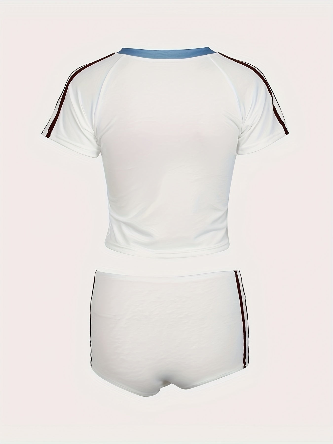 RAW Y2K Athletic Street-Style Solid Color Slim Fit Shorts Sets