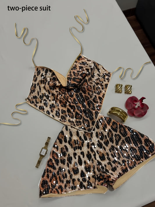 [Women's Sequin Pants Suit] RAW