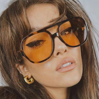 Oversized Yellow Designer Sunglasses for Women