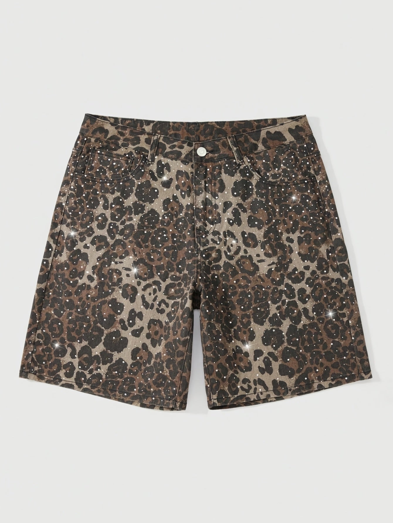 2026 Summer New Leopard Print Faux Denim Style RAW