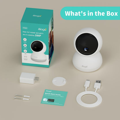 3K Indoor Security Camera, 5G & 2.4G Wifi, 360° Pan/Tilt, Human/Pet/Motion AI, Night Vision, 2-Way Audio, Indoor Camera with Phone App, Works with Alexa Assistant