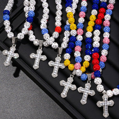 1pc Men'S Cross Necklace, Featuring a Hip Hop Pendant, Perfect for Baseball Enthusiasts. Ideal for Birthday Parties, Holidays, Or Everyday Wear, Making It a Great Gift