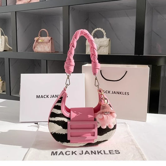 Niche Zebra Pattern Pony  Handbag pb