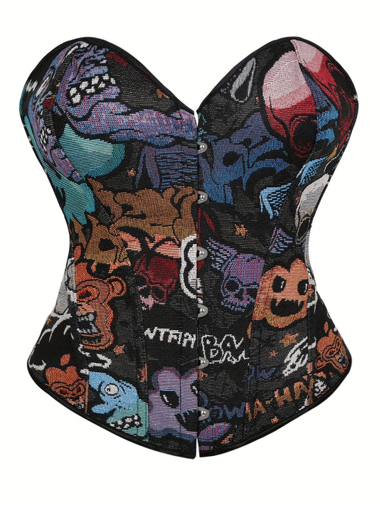y2k CORSET, Featuring a Cartoon Design