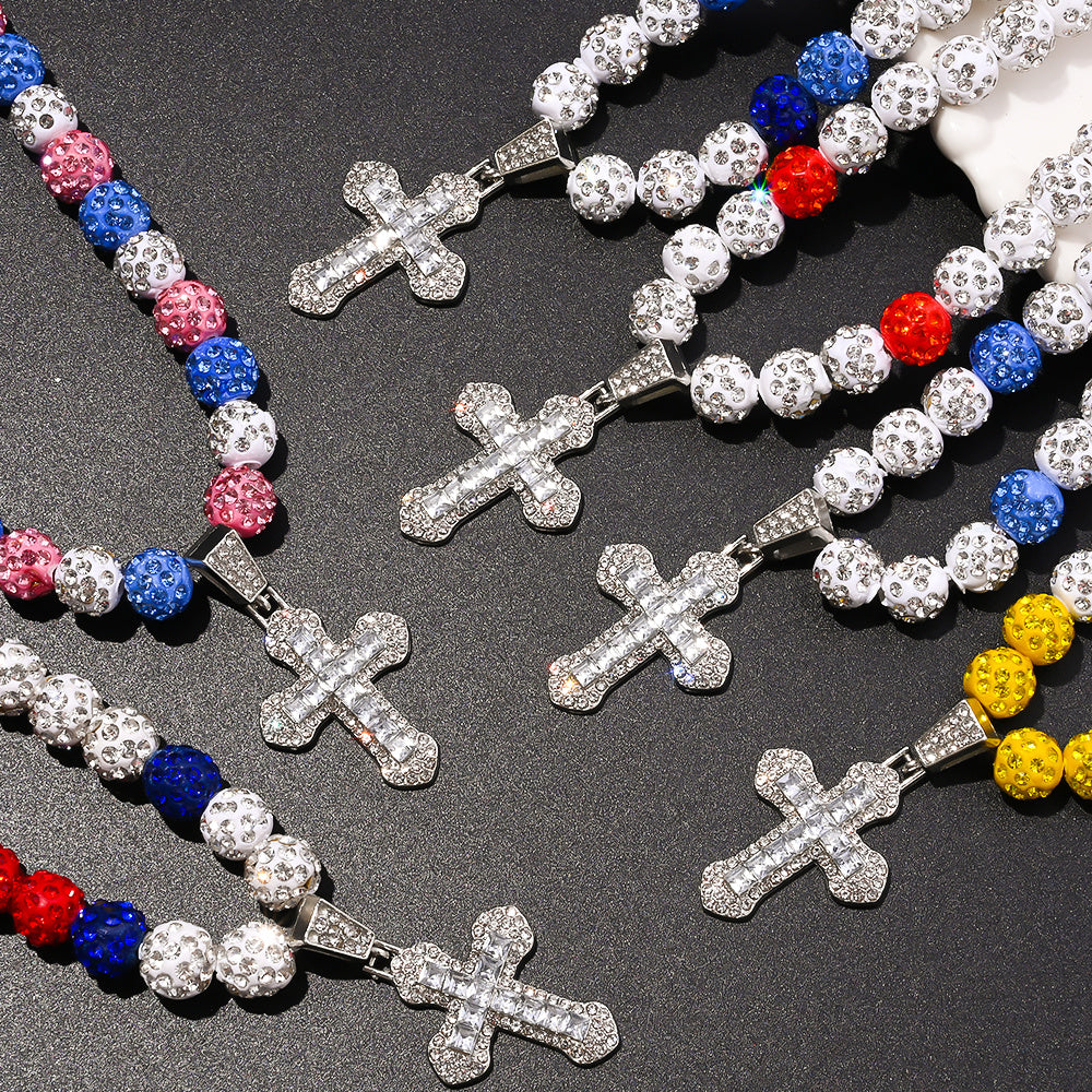 1pc Men'S Cross Necklace, Featuring a Hip Hop Pendant, Perfect for Baseball Enthusiasts. Ideal for Birthday Parties, Holidays, Or Everyday Wear, Making It a Great Gift