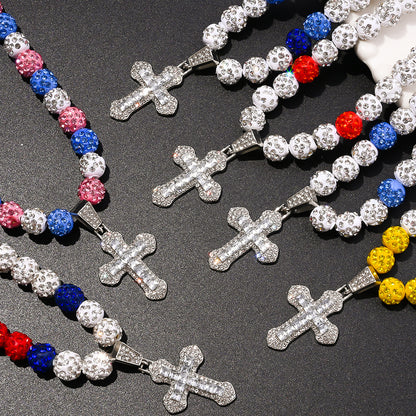 1pc Men'S Cross Necklace, Featuring a Hip Hop Pendant, Perfect for Baseball Enthusiasts. Ideal for Birthday Parties, Holidays, Or Everyday Wear, Making It a Great Gift
