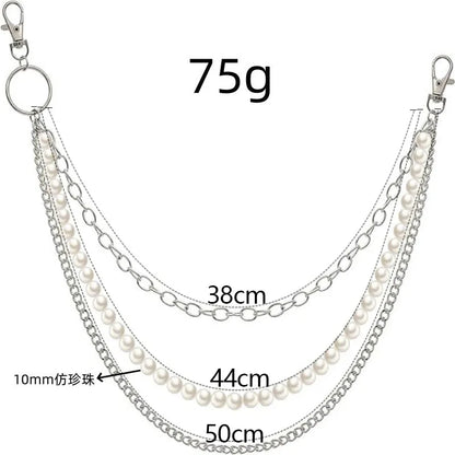 Hip Hop Pants Jean Chain for Women Pocket Chains for Men Goth Keychains Trouser Rock Wallet Chain Body Accessories for Girls