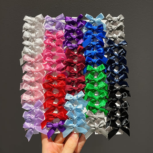 65pcs Bow Hair Clips for Women - Large & Small Elegant Cute Solid Color Hairpins, Bulk Pack for Braids Ponytails Buns, Wedding Party Hair Accessories Gift (65pcs)
