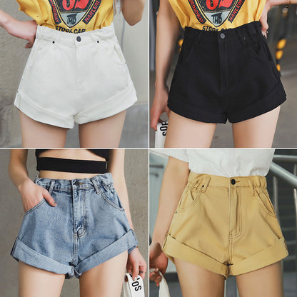 High-Waisted Wide-Leg Denim Shorts for Casual Style