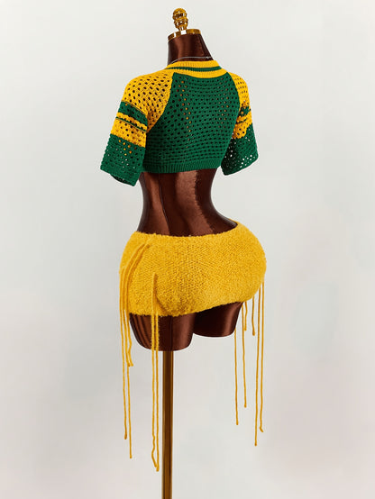 Spring And Summer Women'S Top,(Skirt Not Included)