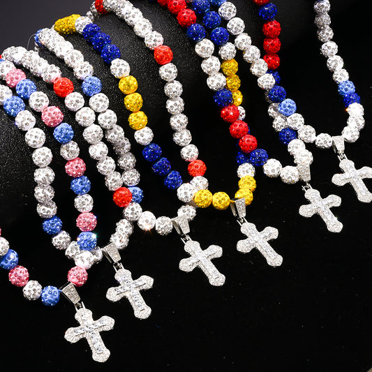 1pc Men'S Cross Necklace, Featuring a Hip Hop Pendant, Perfect for Baseball Enthusiasts. Ideal for Birthday Parties, Holidays, Or Everyday Wear, Making It a Great Gift