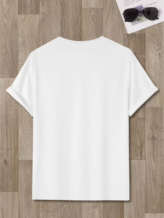 Men'S Y2K Streetwear Oversized T-Shirt - Graphic Print Round Neck Casual Tee, Size XS-XXXL, Pure, 180G, Machine Washable All-Season Comfort Fit for Urban Fashion, Relaxed Fit Top Graphic Print Shirt Knit, Comfortable And Soft to Wear