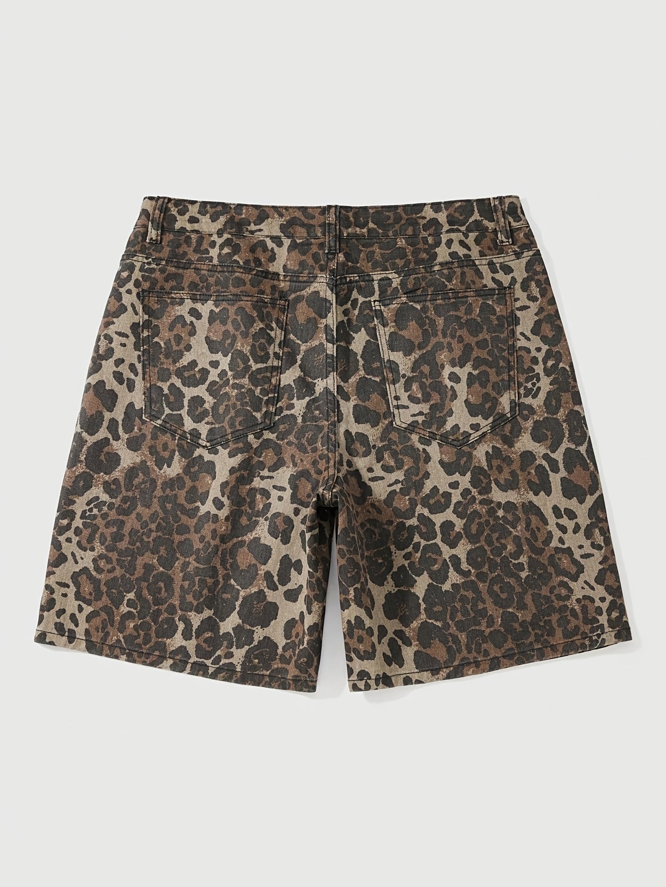 2026 Summer New Leopard Print Faux Denim Style RAW