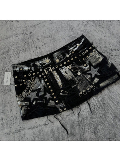 Women'S  Stylish And Niche, With Denim Mini Skirt y2k style