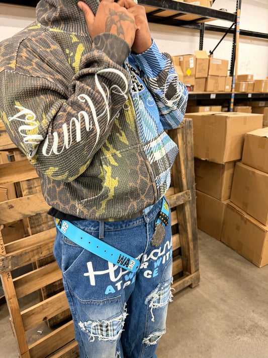 Raw hoodiee, Y2K Hip-Hop Streetwear Jacket