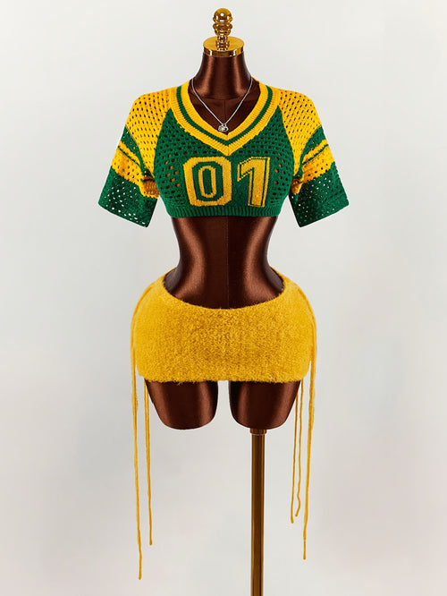 Spring And Summer Women'S Top,(Skirt Not Included)