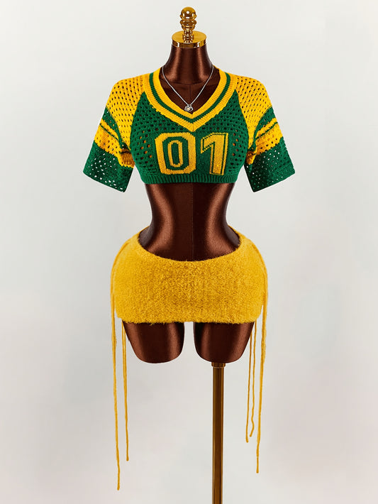 Spring And Summer Women'S Top,(Skirt Not Included)