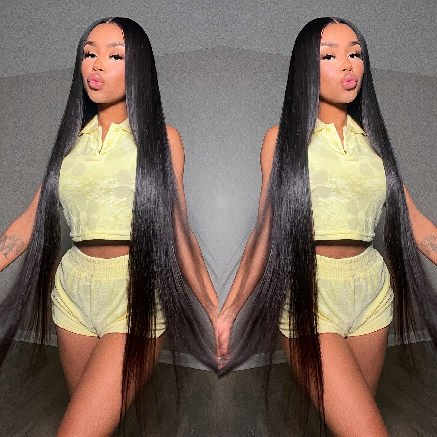 TIMOPOL Full 13X4 HD Lace Frontal Wigs Straight Virgin Human Hair Lace Frontal Wigs 200% Invisible 0.1Mm Ultra-Thin Frayed Ends Lace Front Wig Pre Plucked Tiny Knots