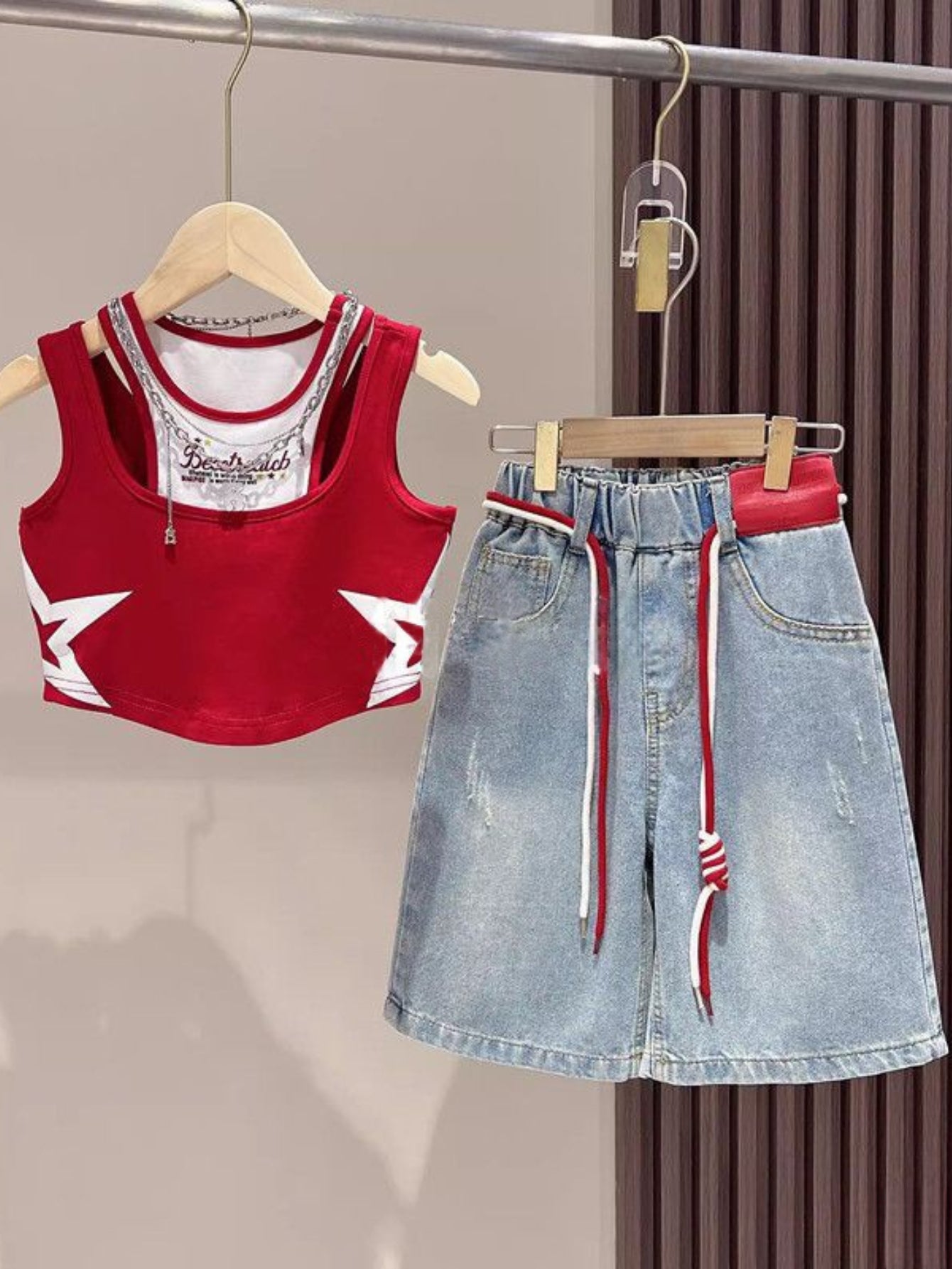 Y2k RLG Kpop 2pcs Set,