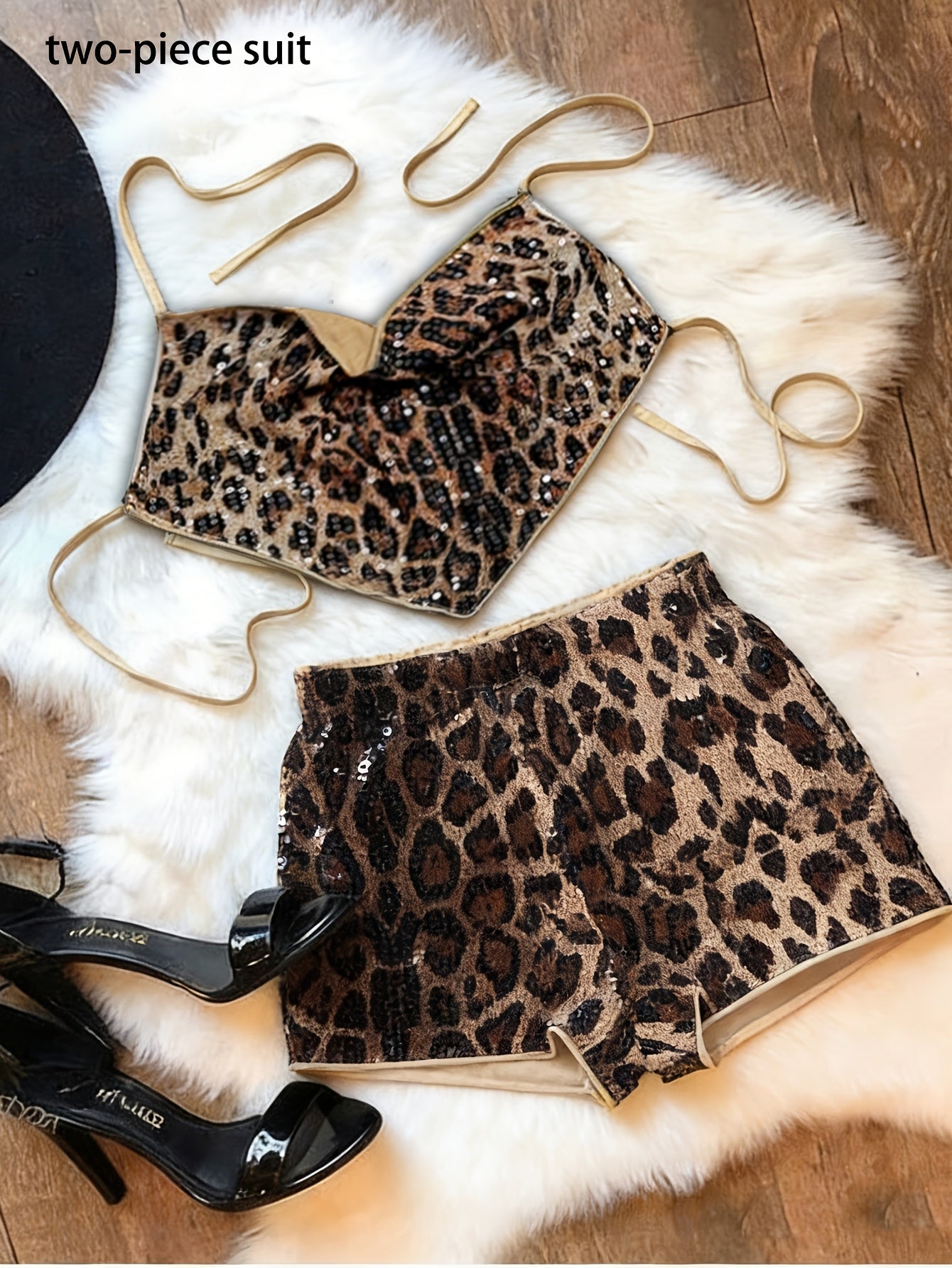 [Women's Sequin Pants Suit] RAW