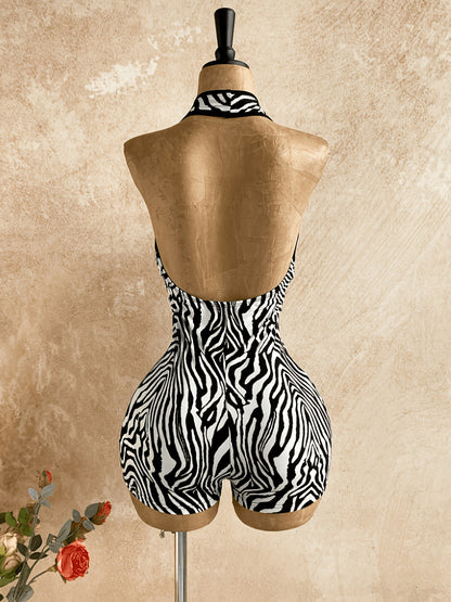 V-Neck Backless Jumpsuit  Retro Sexy Style Jumpsuit
